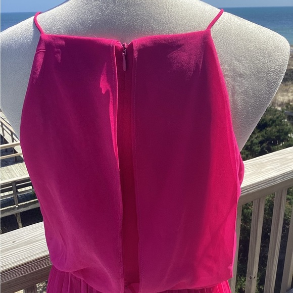 Sam Edelman Hot Pink Pleated Midi Dress - Picture 5 of 13